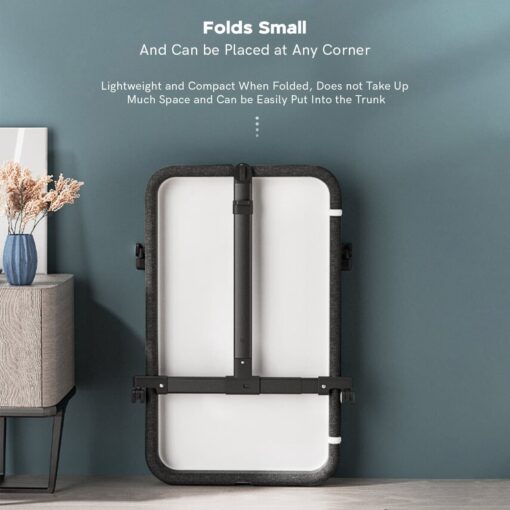 Folds small and can be placed in Corner