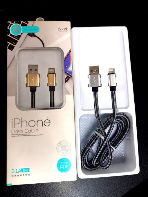 Yugao X-03 Fast Charging & Data Sync USB Cable Compatible for iPhone 6/6S/7/7+/8/8+/10/11, iPad Air/Mini, iPod and iOS Devices (Brown) - Image 2