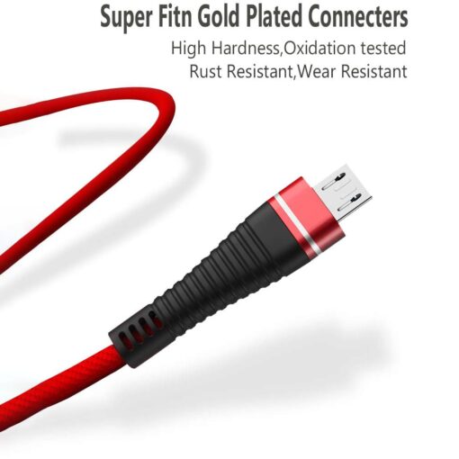 YUGAO X-14 Indestructible 360 Twist Nylon Braided Fast Charging + Data Sync Type C USB Data Cable (Red)