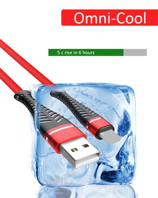 YUGAO X-54 Nylon Braided Type-C Fast Charging + Data Sync USB Data Cable RED - Image 4