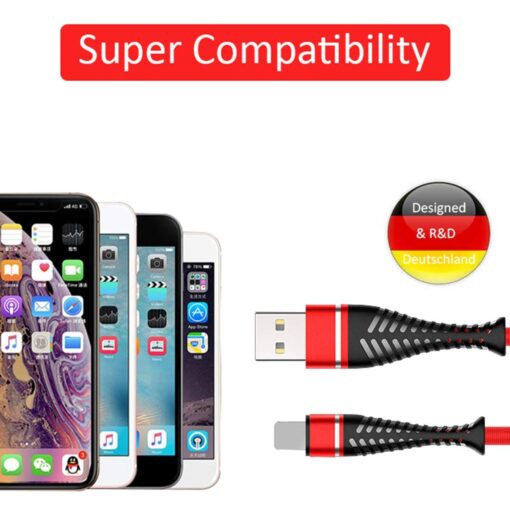 YUGAO X-54 Nylon Braided Type-C Fast Charging + Data Sync USB Data Cable RED - Image 6