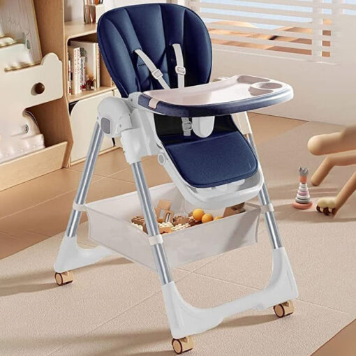 [Refurbished] StarAndDaisy Galaxy Star Baby High Chair | Foldable Feeding Chair | Strong Dining Chair for baby with height adjustment | For 6 months to 4 years old (Blue)