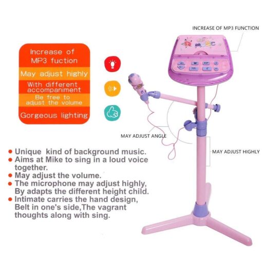Dream Star Kids Karaoke Microphone With MP3 Functional Use & Adjustable Height- (Color May Vary) - Image 4