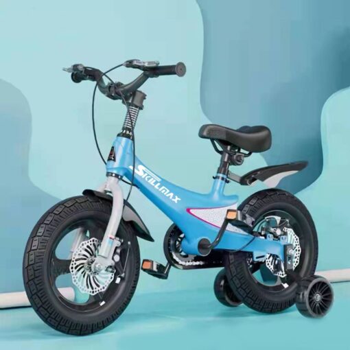 StarAndDaisy Skillmax 16 inch Training Bicycle with support wheel for kids from 3 to 6 years of age- Magnesium alloy frame, light weight, high stability (Blue)