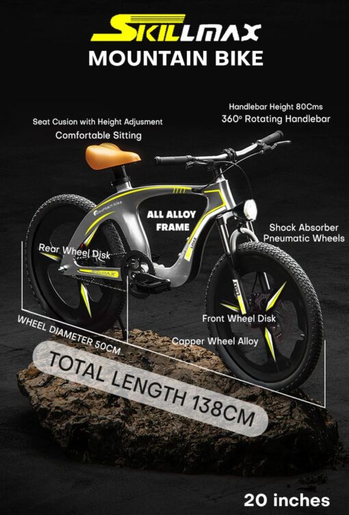 [Refurbished] StarAndDaisy Skillmax 20 inch Kids Bicycle with 6 Gearshift, Ultra-light Magnesium Alloy, Dual Disc Brakes for Boys and Girls - Blue - Image 11