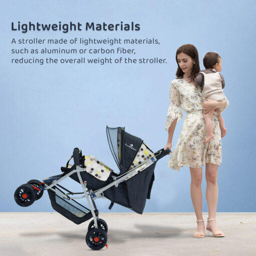 [Refurbished] StarAndDaisy Sunrise Baby Stroller and Pram with Extended Mosquito Net and Ultra Soft Cushions & Reversible Handlebar (Spectrum Multicolor) - Image 7
