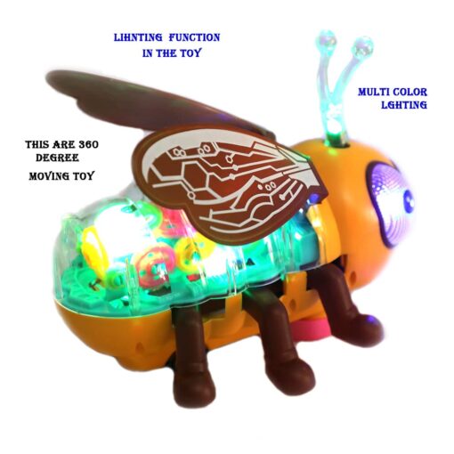 Lighting BEE Toy It's Lights and Sound Electric Car Model Toy, 360 Degree-auto-Rotating Wheels( Above 1 Year Kids Toy ) Pack of 1 pic - Image 2