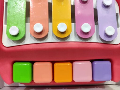 Fun Dream 2 in 1 Baby Piano Xylophone Toy for Toddlers 1-3 Years Old, 5 Multicolored Key Keyboard Xylophone Piano, Preschool Educational Musical Learning Instruments Toy for Baby Kids Girls Boys | XYLOPHONE | HK 1503 - Image 2