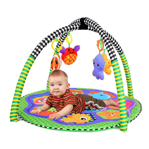 Turtle Baby Gym with Hanging Rattles and Teether - Multicolor (60 x 45 x 8 cm) - Image 3