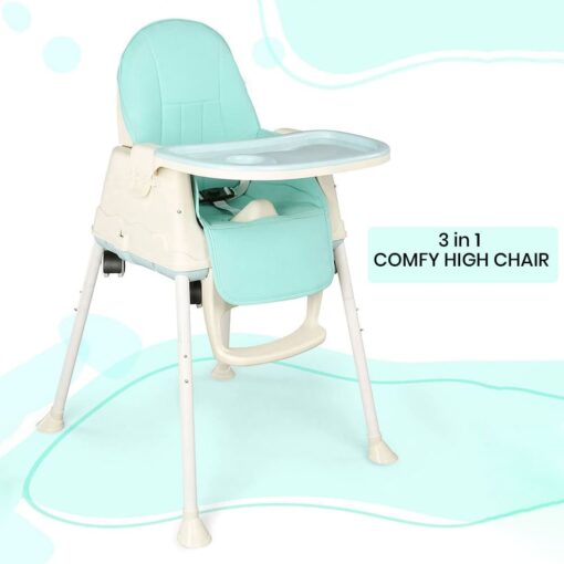 StarAndDaisy Comfort 3 in 1 Multifunctional Baby High chair/Booster chair/Feeding chair with detachable tray for kids (Blue) - Image 2