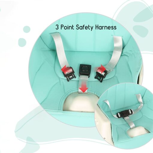 StarAndDaisy Comfort 3 in 1 Multifunctional Baby High chair/Booster chair/Feeding chair with detachable tray for kids (Blue) - Image 6