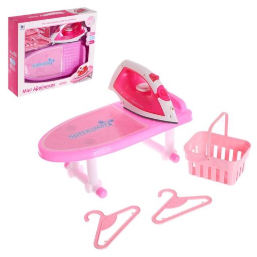 Ironing set with accessories, household appliances, and small Home Toys for Kids