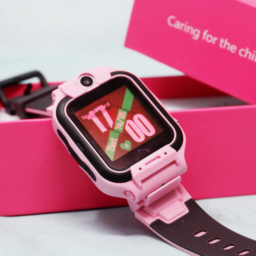 StarAndDaisy Kids Smart Watch Waterproof, AGPS Tracker Phone SOS Anti-Lost Alarm Sim Card Slot Touch Screen Voice Chat Smartwatch for Children Girls Boys (Pink)