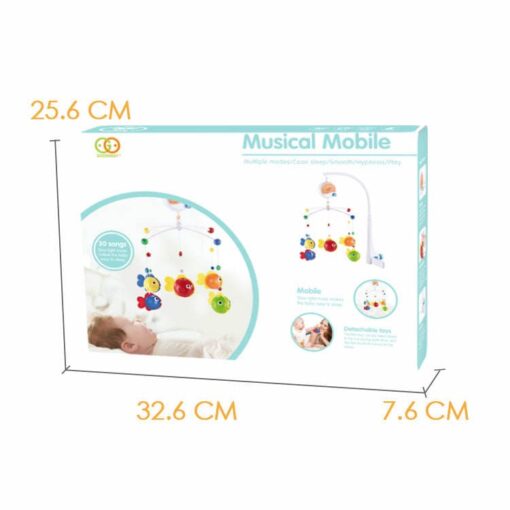 Musical Bed Bell Rattles Baby Crib Mobile with Hanging Rotating Educational Toys Music Box Carousel 3 Timer (30 songs) - Image 6