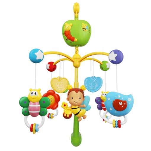 Musical Bed Bell Rattles Baby Crib Mobile with Hanging Rotating Educational Toys Music Box Carousel 3 Timer - Image 16