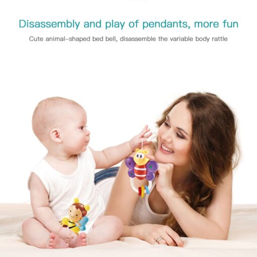 Musical Bed Bell Rattles Baby Crib Mobile with Hanging Rotating Educational Toys Music Box Carousel 3 Timer - Image 4