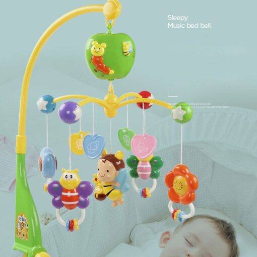 Musical Bed Bell Rattles Baby Crib Mobile with Hanging Rotating Educational Toys Music Box Carousel 3 Timer - Image 8