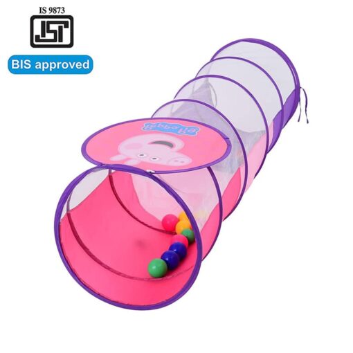 Pepa Pig Crawling Tent Tunnel for Kids Activity Toys Foldable Indoor Outdoor Play Tent - BIS Approved - Made in India - Image 6