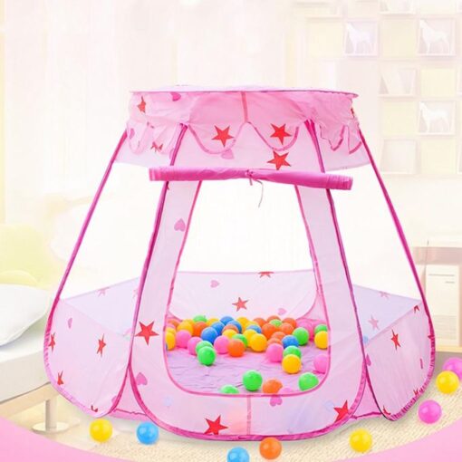 Pink Star Pop-Up Tent  (Absorted Colour And Prints) - Image 2