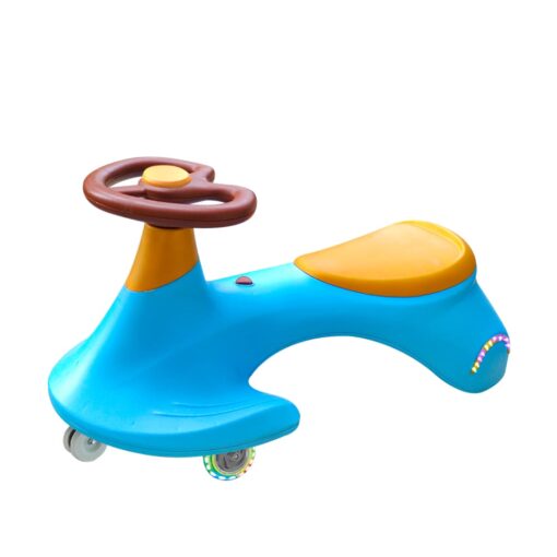 [Refurbished] Lil Rider Wiggle Car- Twister and Swing Car for Kids 24 Months and Above (Blue Golden) - StarAndDaisy