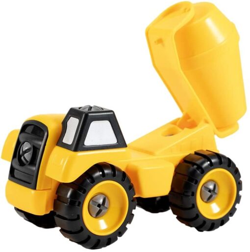 Take Apart Construction Vehicles 2 in 1 - STEM Building Set with 6 Detachable Interchangeable Attachments Engineering Assemble Toy Set for Kids Assembly Learning Play Kit - Image 7