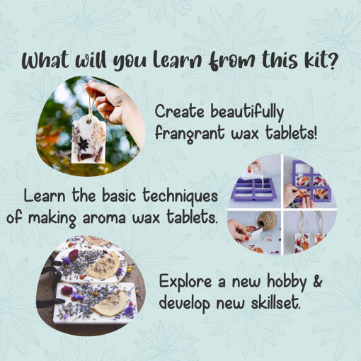 Kalakaram DIY Botanical Aroma Wax Tablet Kit - Image 4