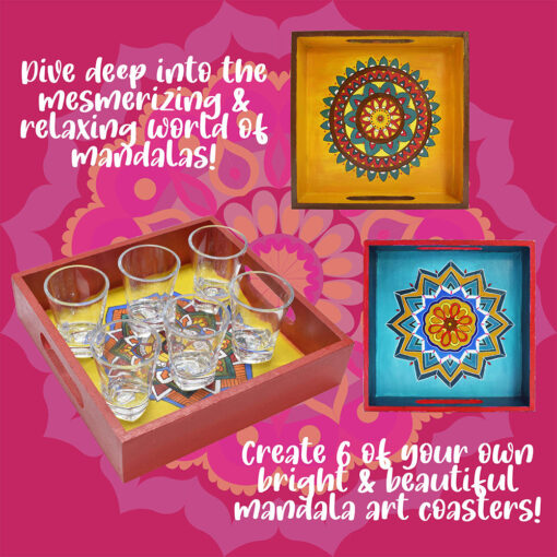 Kalakaram Mandala Art Beverage Tray DIY Activity Box - Image 3