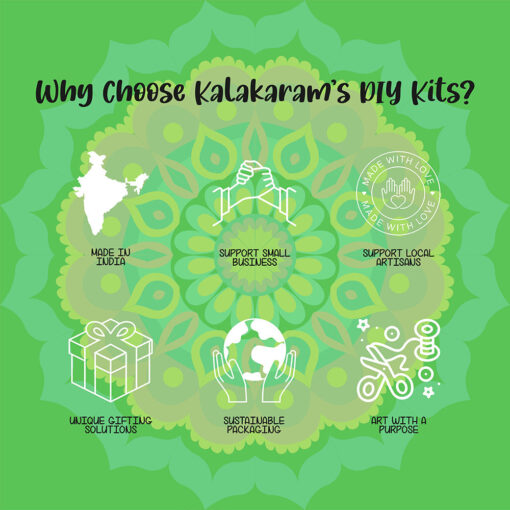 Kalakaram Mandala Art Beverage Tray DIY Activity Box - Image 7