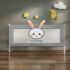 StarAndDaisy Heightened Baby Bed Guardrail - With Lift, Snap Design, Seamless Connection with Mattress - 1.5m Grey - Rabbit Print
