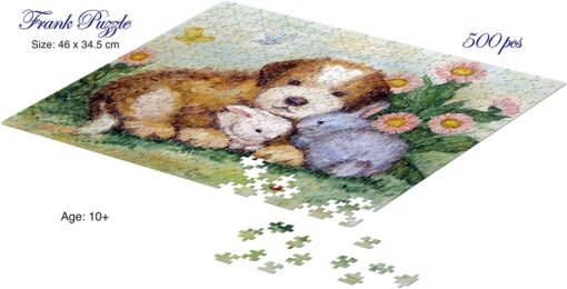 Frank Puppy and Rabbits Puzzle 500 Pcs 33923 - Image 4