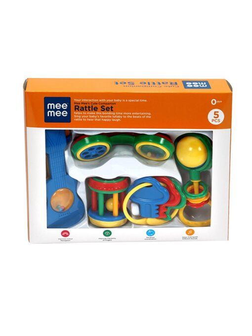 MeeMee Rattle Toys Set of 5 Pcs - Image 2