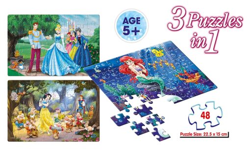 Frank Disney Princess 3 in 1 Puzzle - Image 3