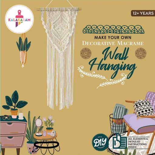 Kalakaram Abstract Wall Hanging Making Kit - Image 4
