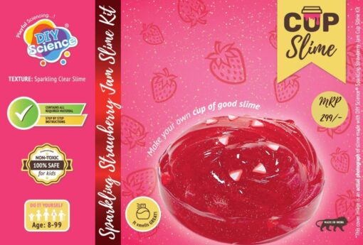 Diy Science Sparkling Strawberry Jam Slime Kit