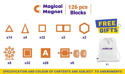 Kipa Magplay Blocks 126 Pcs - Image 3