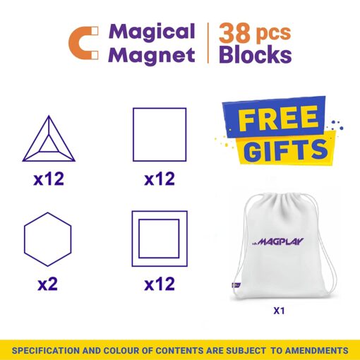 Kipa Magplay Blocks 38pcs - Image 7