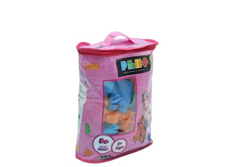 Plex 80 Pcs Building Blocks Bag Pack - Pink - Image 3