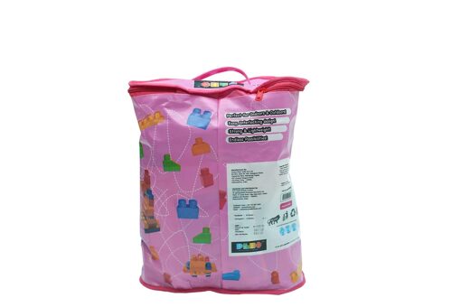 Plex 80 Pcs Building Blocks Bag Pack - Pink - Image 5