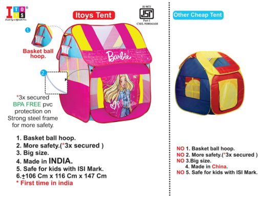 Itoys Barbie Pop Up Tent Foldable - Image 5