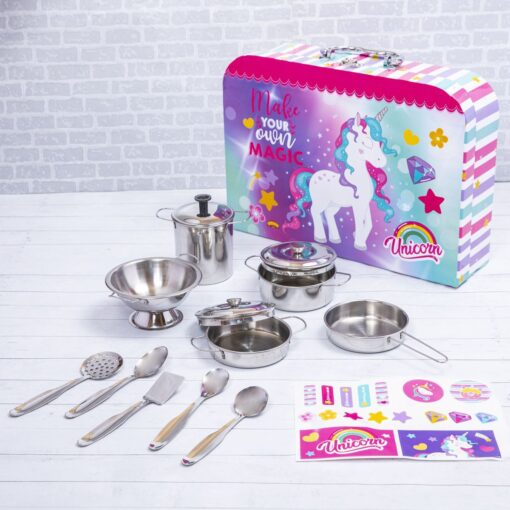Ramson Unicorn Kitchen Set - Pack of 13 DIY Unicorn Kitchen Set - Dining Play Set for Kids Miniature - Image 2