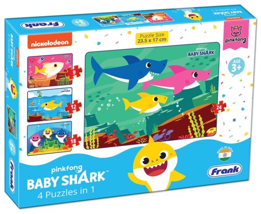 Frank Pinkfong Baby Shark 4 in 1 Puzzle