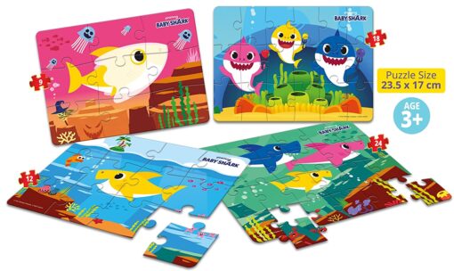 Frank Pinkfong Baby Shark 4 in 1 Puzzle - Image 3