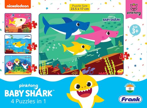 Frank Pinkfong Baby Shark 4 in 1 Puzzle - Image 4