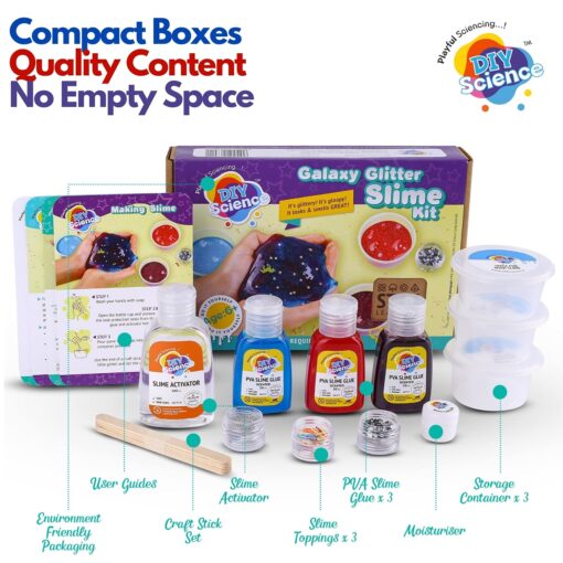 Diy Science Galaxy Glitter Slime Kit - Image 3