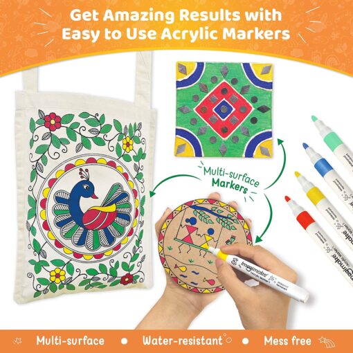 Imagimake Indian Art Forms - DIY Craft Kit For Kids 8 Years+ - Image 3