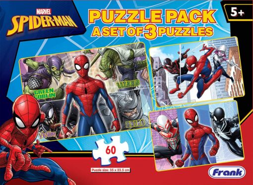 Frank Spiderman 3 in 1 60 Pc Puzzle