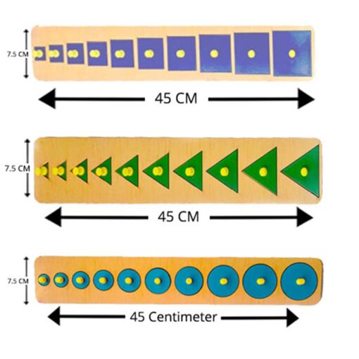 Square, Circle, Triangle Combined Shape Seriations-18*3 inch