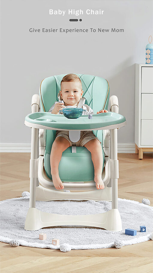 StarAndDaisy Let's Eat Multifunction Baby High Chair, Foldable Feeding Chair, Strong Dining Chair For Baby With Height Adjustment For 6 months to 4 years old (Pink) - Image 2