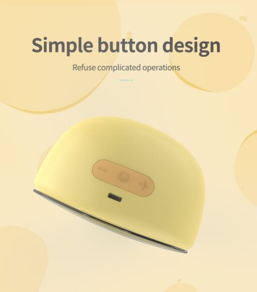 Real Bubee Wearable Electrical Breast Pump 9 Levels Hands Free Breast Pump with Memory Function Free Milk Bags (Yellow) - Image 14