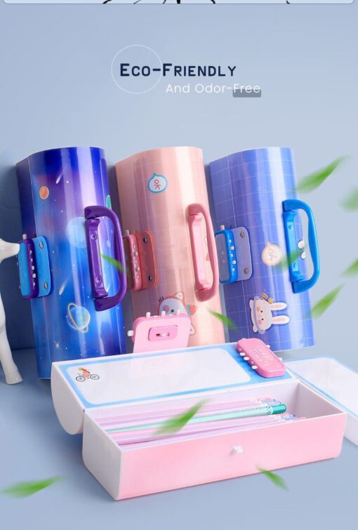 Kids Pencil Box Stationary Set with Different compartments for Storage of Kids Essentials (Treasure Box Blue) - Image 12